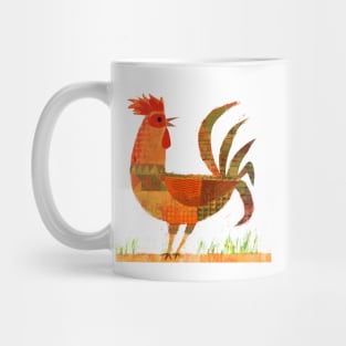 Patchwork Rooster Mug